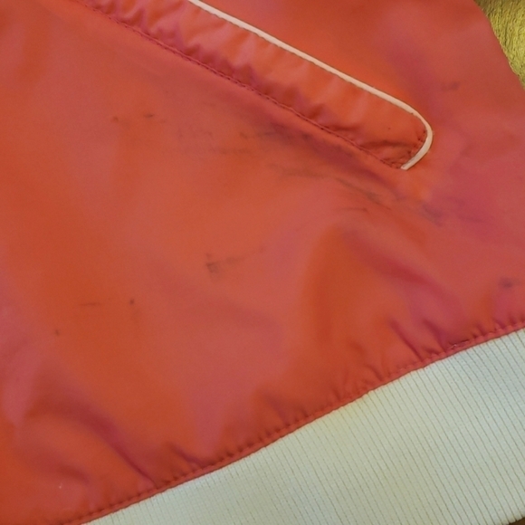 Vintage White Stag Windbreaker M Pink & White Unlined - Picture 11 of 14